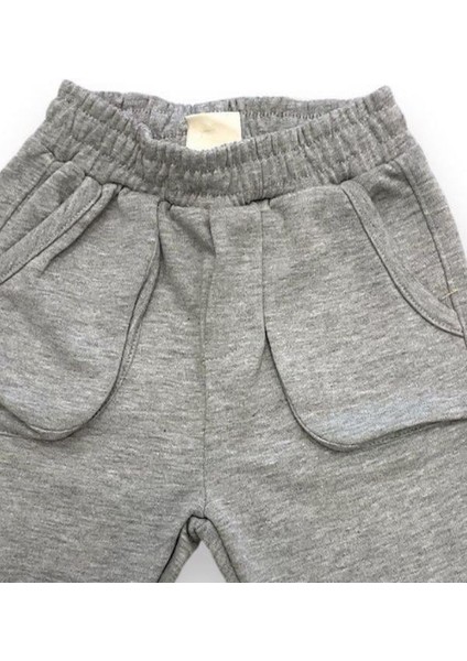 Çocuk Beli Lastikli Pamuklu Cepli Eşofman Altı