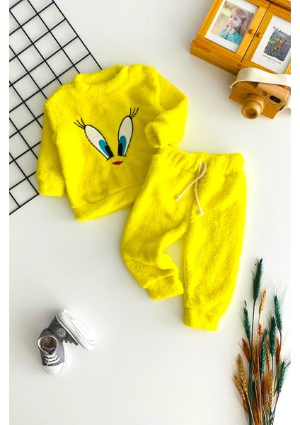Neşeli Bebekler Tweety Nakışlı Welsoft Takım Sarı