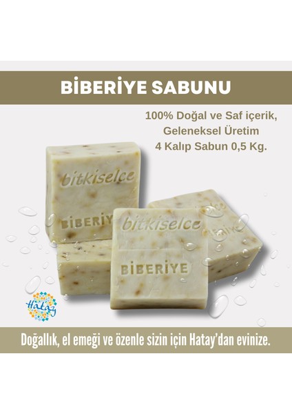 Saf Ve Doğal Içeriklerle Biberiye Sabunu  450 Gr (4 Kalıp)