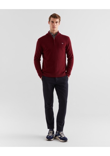 Erkek Kırmızı Regular Fit Yarım Fermuarlı Kazak 87213.604 modelleri