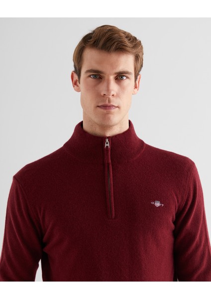 Erkek Kırmızı Regular Fit Yarım Fermuarlı Kazak 87213.604 fırsatları