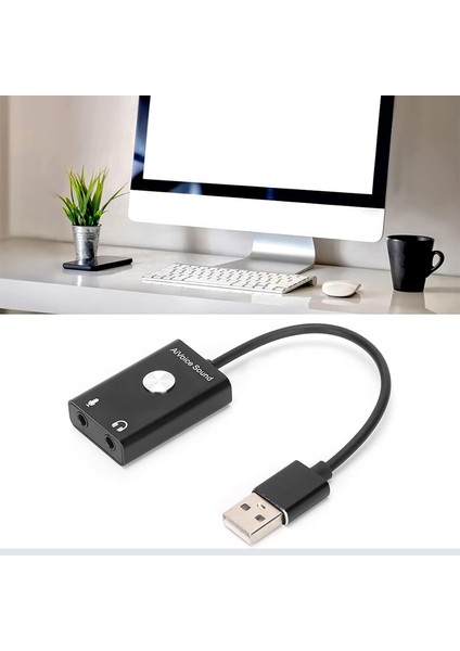 Usb ses kartı USB sanal 9.1 kanal ses kartı mikrofon kulaklık girişli