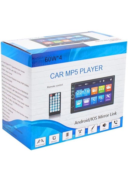 Magıcvoıce Mv-5418 Usb/Sd/Fm/Aux/Mp5/Bluetooth 7 Dokunmatik Mekaniksiz Double Oto Teyp