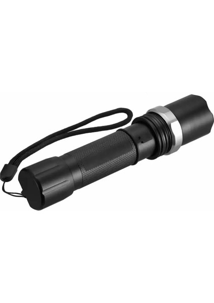 KM-110 Profesyonel Şarjlı El Feneri Ledli+Flashlight+Zoom Özellikli 6 Parça Full Set