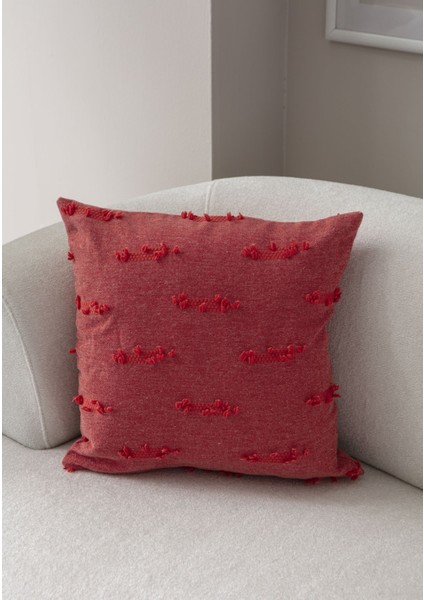 Şerit Bohem Punch Dokuma Kırlent Kılıfı Gül Kurusu modelleri