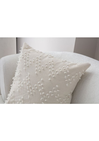 2'li Set Zigzag Desen Bohem Punch Dokuma Kırlent Kılıfı Krem fiyatları