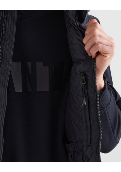 Erkek Siyah Regular Fit Kapüşonlu Yelek 7006454.5
