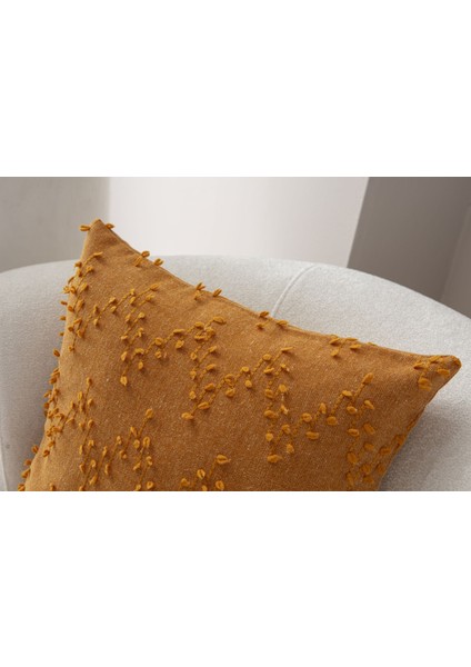 2'li Set Zigzag Desen Bohem Punch Dokuma Kırlent Kılıfı Turuncu fiyatları