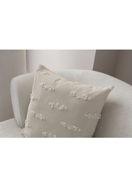 Şerit Bohem Punch Dokuma Kırlent Kılıfı Krem fiyatları