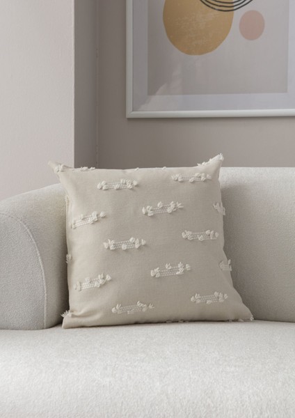 Şerit Bohem Punch Dokuma Kırlent Kılıfı Krem modelleri