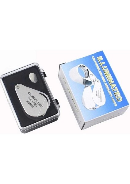 Kontrol Için Özel Kutulu Metal Işıklı Lup 30X21