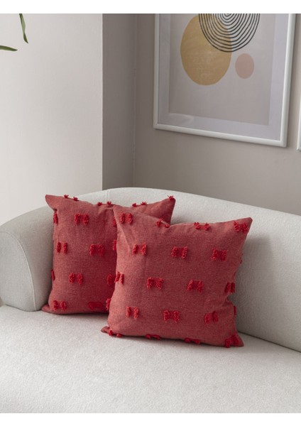 2'li Set Gül Kurusu Bohem Punch Dokuma Kırlent Kılıfı fırsatları