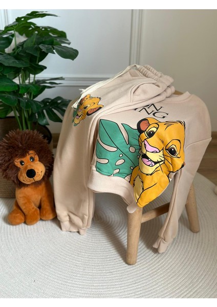 Krem Rengi Lion King Eşofman Takımı fiyatları