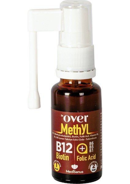 B12 Plus B12 Biotin Folik Asit Vitamin B1 B5 B6 İçeren Takviye Edici Gıda 20 ml x 3 Adet