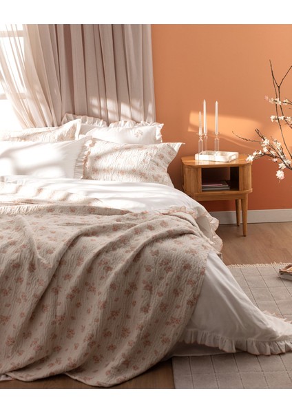 Julien Çift Kişilik Yatak Örtüsü Seti - Pudra fiyatları