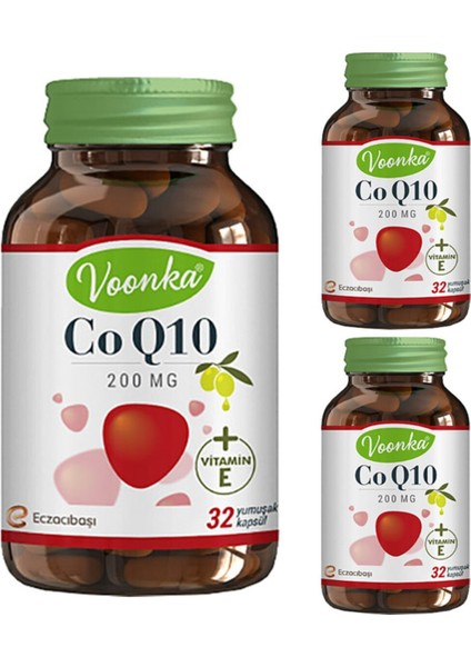Co Q10 200 Mg 32 Yumuşak Kapsül 3 Kutu
