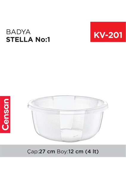 Yuvarlak Şeffaf Badya 1 Adet
