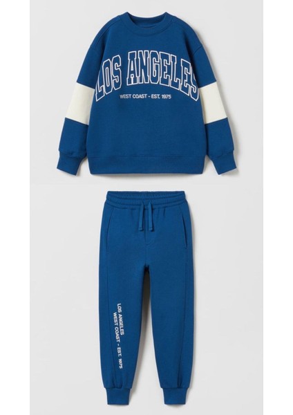Erkek Çocuk Los Angeles Baskılı Pamuklu Sweatshirt Eşofman Alt-Üst Takım fiyatları