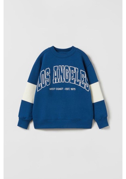 Erkek Çocuk Los Angeles Baskılı Pamuklu Sweatshirt Eşofman Alt-Üst Takım modelleri