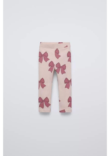 Kız Çocuk Kurdela Desenli Kışlık 3 Iplik Pamuklu Sweatshirt Tayt Alt-Üst Takım fiyatları