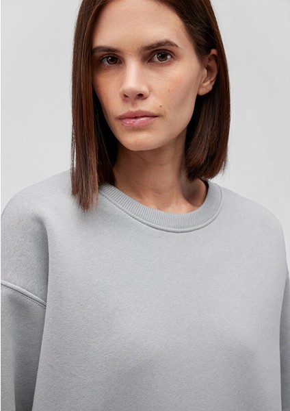 Kadın Bisiklet Yaka Regular Fit Basic Sweatshirt