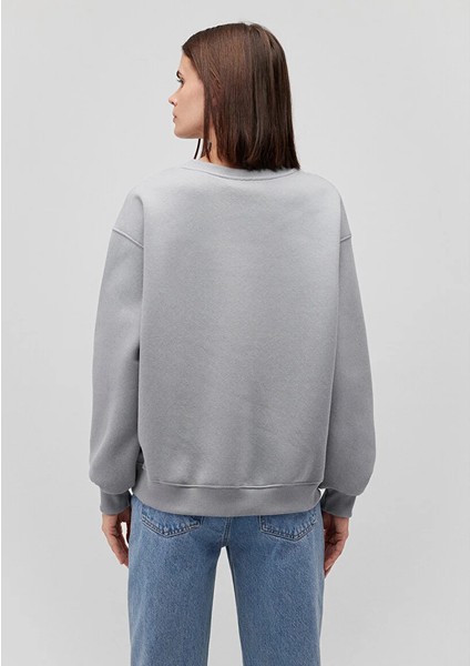 Kadın Bisiklet Yaka Regular Fit Basic Sweatshirt