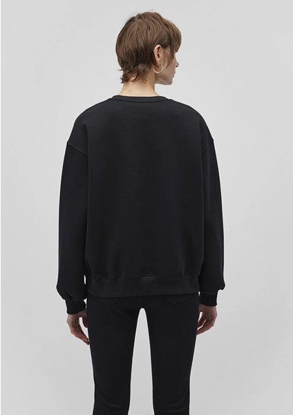 Kadın Bisiklet Yaka Regular Fit Basic Sweatshirt