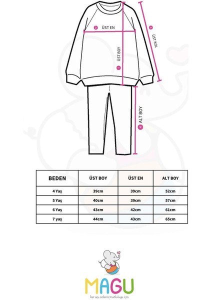 Kız Çocuk Pamuklu Lovely Desenli Tüllü Pamuklu Sweatshirt Tayt Alt-Üst Takım fiyatları