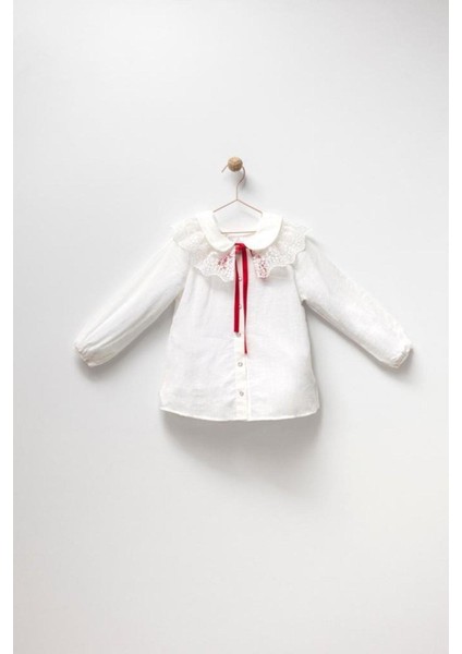 Kız Çocuk Gömlekli Yakası Dantelli Kırmızı Kat Kat Etekli Salopet Elbise fiyatları