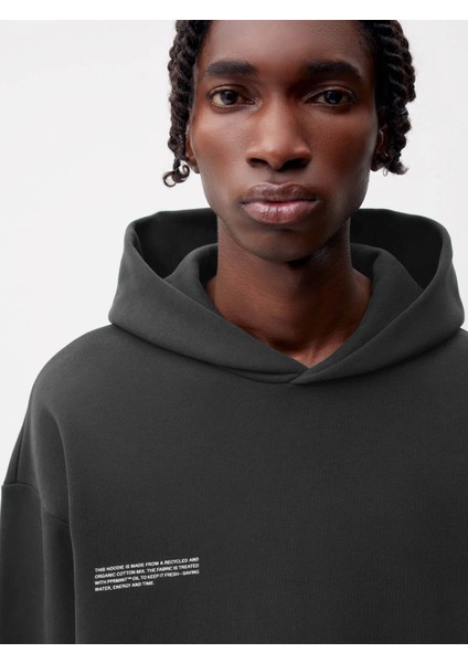 Füme Unisex Kapüşonlu Nature Concept Baskılı Oversize Hoodie Sweatshirt