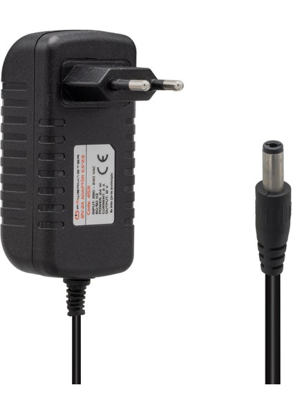 PM-4531 12 Volt - 2 Amper 5.5*2.5 mm Uçlu Plastik Kasa Priz Tipi Adaptör