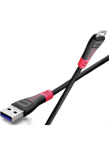 6.0A USB Mikro Yüksek Hızlı LED Işıklı Şarj ve Data Kablosu