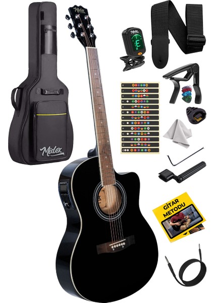 XC-300BK-OUT Elektro Akustik Gitar
