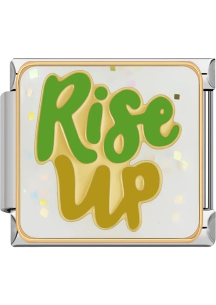 Ayağa Kalk (Rise Up) Çelik İtalyan Charm
