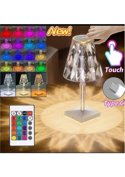 Kristal LED Masa Lambası Fişli