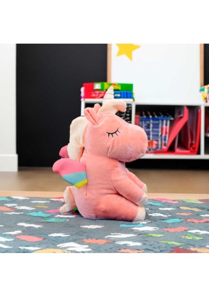 Parti Hediye Sepeti Oturan Peluş Unicorn (35 cm )