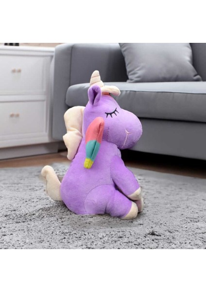 Parti Hediye Sepeti Oturan Peluş Unicorn (35 cm )