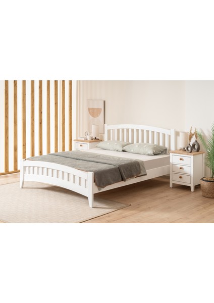 Lrya Modern İnci Beyaz Tek Kişilik Karyola 120X200