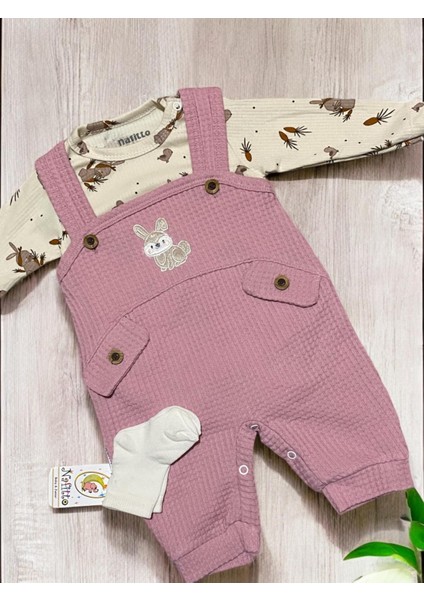 Nafitto Baby&junior Tavşan Nakışlı Kız Bebek Tulum fiyatları