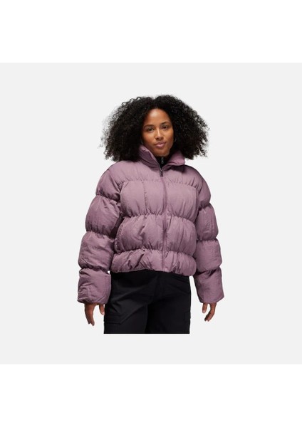 Jordan Core Essentials Puffer Full-Zip Kadın Mor Mont FB5149-508