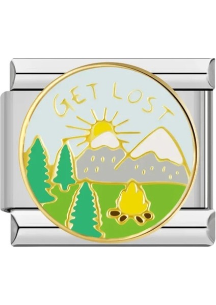 Doğada Kaybol (Get Lost) Çelik İtalyan Charm