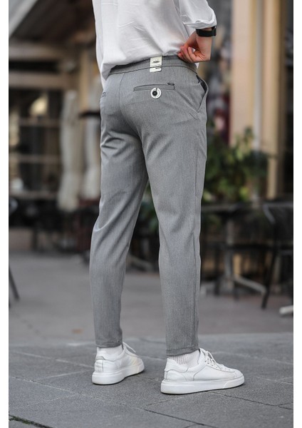 Slimfit Jogger Mevsimlik Gri Likralı Rahat Pantolon