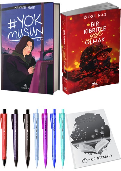 Bir Kibritle Yok Olmak 2 Özge Naz ve Yokmusun Meryem Nart 2'li Set + Armağan