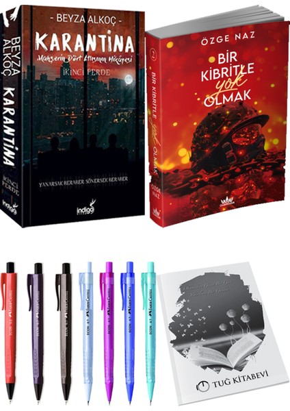 Bir Kibritle Yok Olmak 2 Özge Naz ve Karantina 2 Beyza Alkoç 2'li Set + Armağan