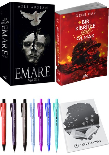 Bir Kibritle Yok Olmak 2 Özge Naz ve Emare Maske Aslı Arslan 2'li Set + Armağan