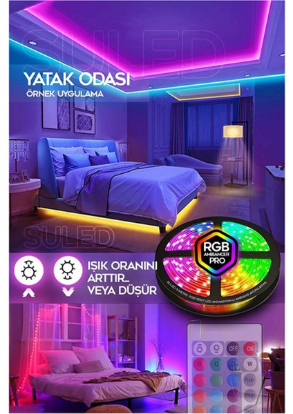 5 Metre Animasyonlu Tak Çalıştır Kumandalı Trafolu Rgb Şerit Işık Aydınlatma Parti LED fiyatları