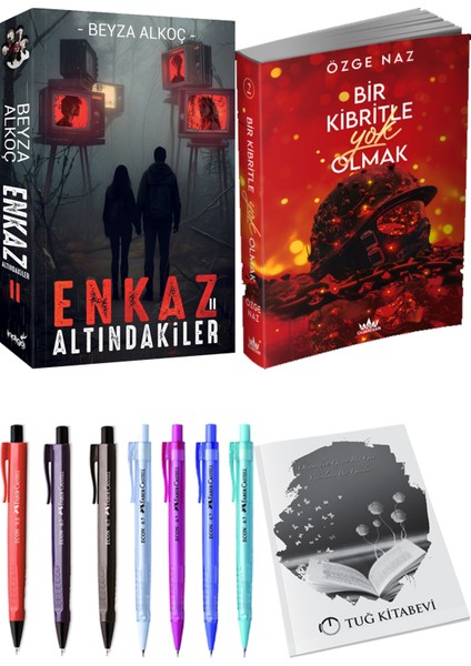 Bir Kibritle Yok Olmak 2 Özge Naz ve Enkaz Altındakiler 2 Beyza Alkoç 2'li Set + Armağan