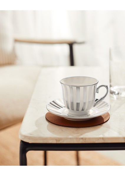 Blanche 4'lü Kahve Fincan Takımı - Renkli - 90 ml