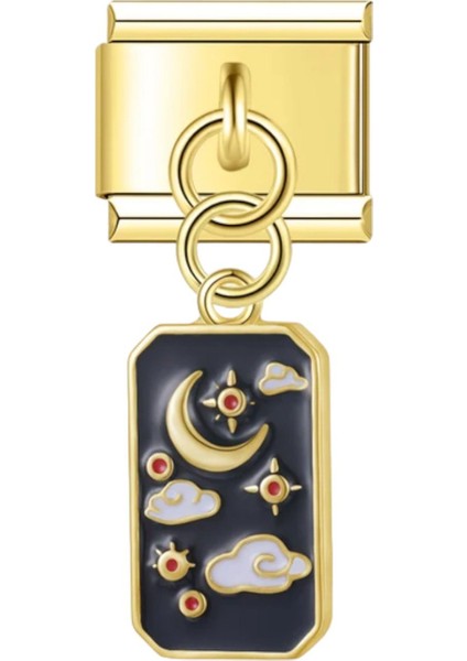 Gece Gold Çelik İtalyan Charm