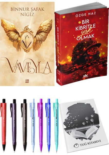 Bir Kibritle Yok Olmak 2 Özge Naz ve Vaveyla 1 Sönmüş Binnur Şafak Nigiz 2'li Set + Armağan